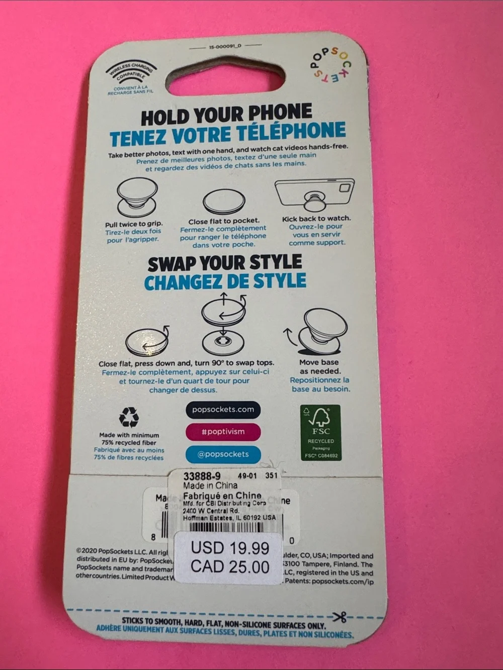 Popsockets Popgrip Premium NWT Glitter Ombré